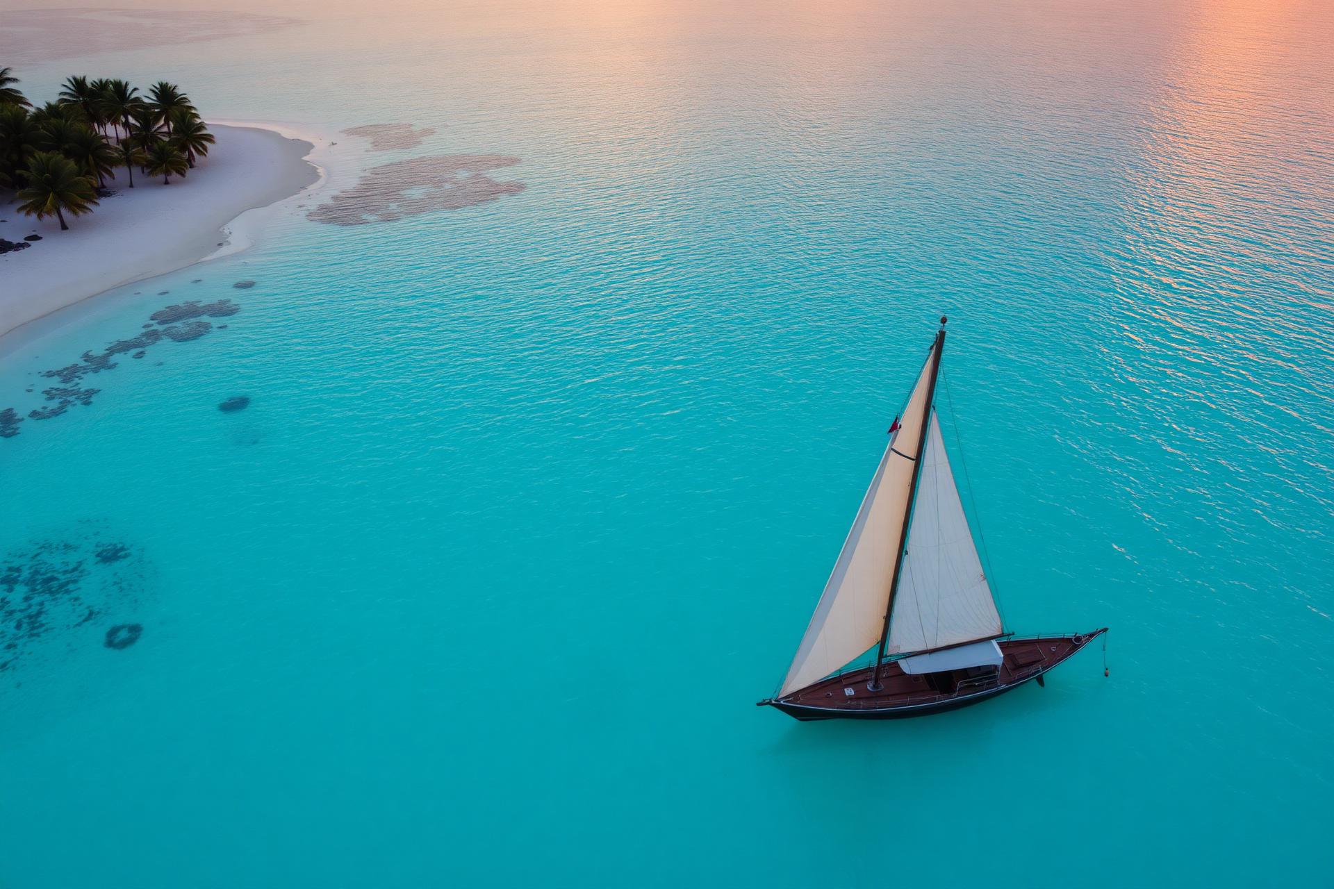 Dhow on Zanzibar's turquoise waters
